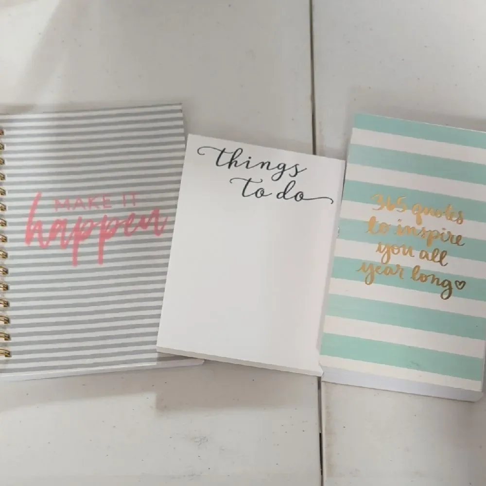 Inspirational Striped Notebooks Set